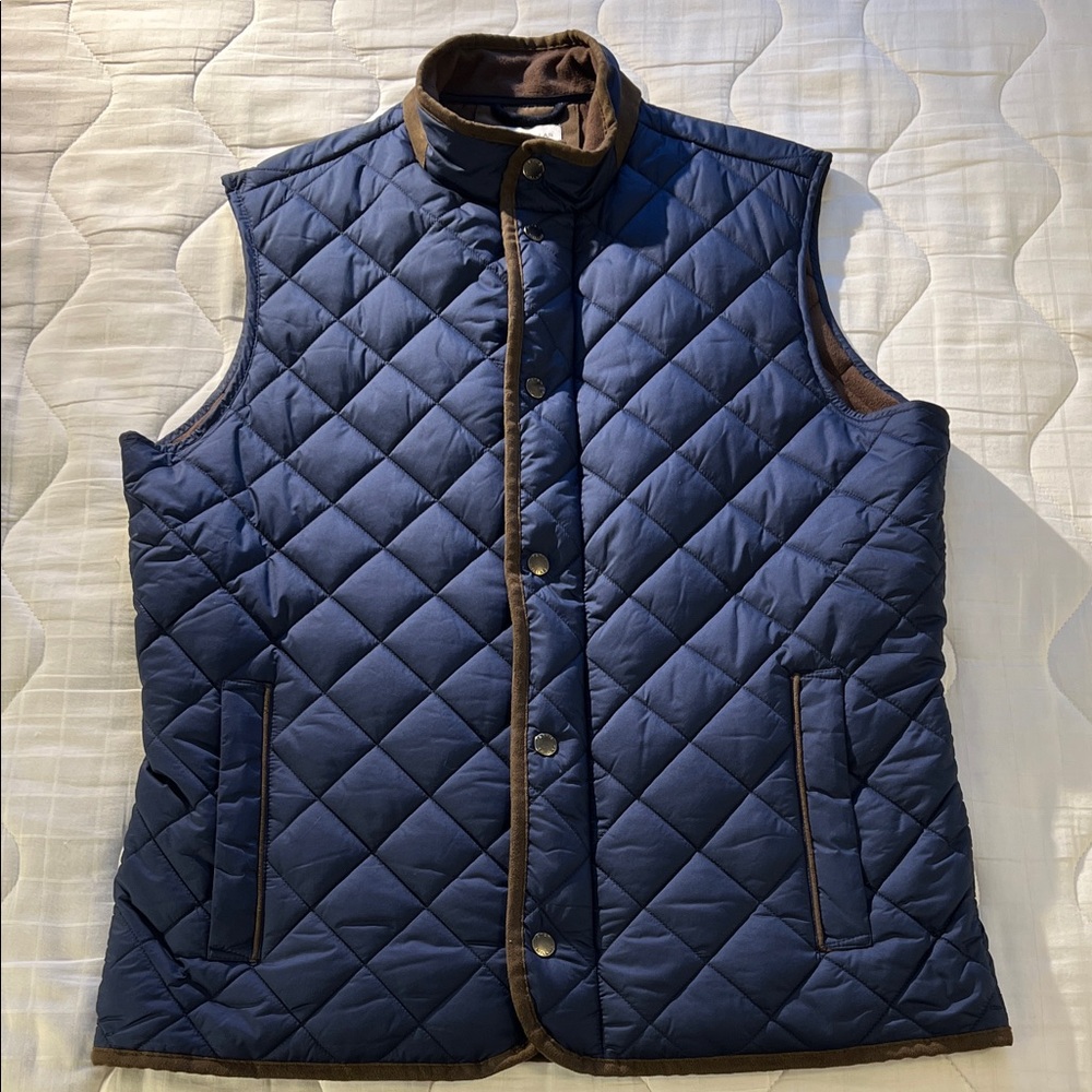 Peter Millar Quilted Vest — Navy — Medium